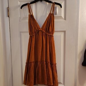 Rust Orange/Brown S Dress